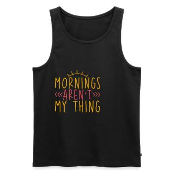 Les matins ne sont pas mon truc 2 - Débardeur bio Premium Homme - noir - Devant - Michal (187cm)