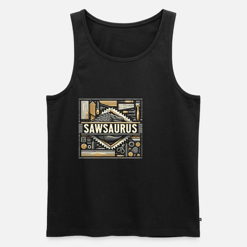 Sawsaurus 6 - Men's Premium Organic Tank Top - black