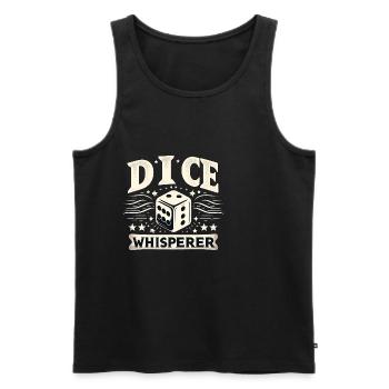 Dice Whisperer 4 - Männer Premium Bio Tank Top - Schwarz - Vorne - Michal (187cm)