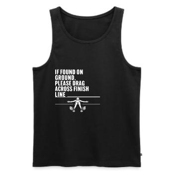 If On Ground Please Drag Across Finish Line 11 - Männer Premium Bio Tank Top - Schwarz - Vorne - AI Model Male 178 light (178cm)