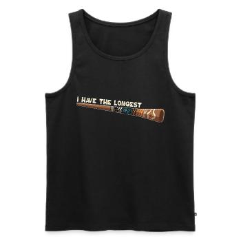 I Have The Longest Didgeridoo - Männer Premium Bio Tank Top - Schwarz - Vorne - AI Model Male 178 light (178cm)