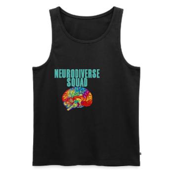 Neurodiverse Squad 4 - Men's Premium Organic Tank Top - black - Front - AI Model Male 178 light (178cm)