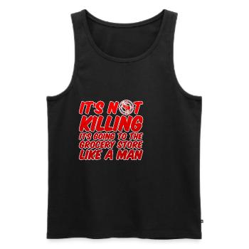 It's Going To The Grocery Store Like A Man - Männer Premium Bio Tank Top - Schwarz - Vorne - AI Model Male 178 light (178cm)