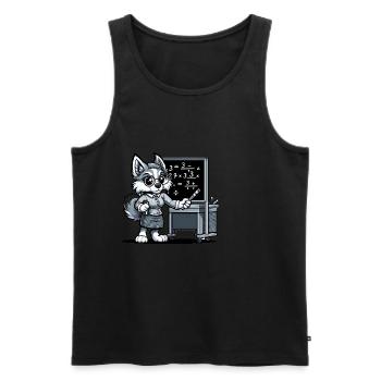 Cute Dog Teacher - Men's Premium Organic Tank Top - black - Front - AI Model Male 178 light (178cm)