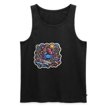 Équipage de pêche au crabe 18 - Débardeur bio Premium Homme - noir - Devant - Michal (187cm)