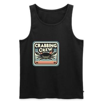 Crabbing Crew 15 - Männer Premium Bio Tank Top - Schwarz - Vorne - Michal (187cm)