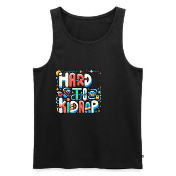 Hard to Kidnap 5 - Men's Premium Organic Tank Top - black - Front - AI Model Male 178 light (178cm)