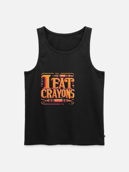 I Eat Crayons 20 - Men's Premium Organic Tank Top - black