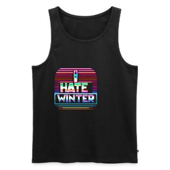 I Hate Winter 9 - Men's Premium Organic Tank Top - black - Front - Michal (187cm)