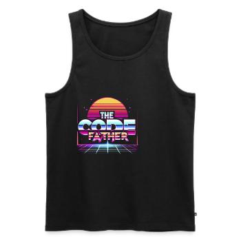 The Codefather 5 - Männer Premium Bio Tank Top - Schwarz - Vorne - AI Model Male 178 light (178cm)