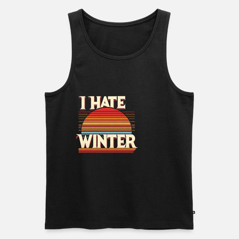 I Hate Winter 8 - Männer Premium Bio Tank Top - Schwarz