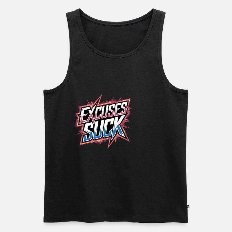 Excuses Suck 13 - Männer Premium Bio Tank Top - Schwarz
