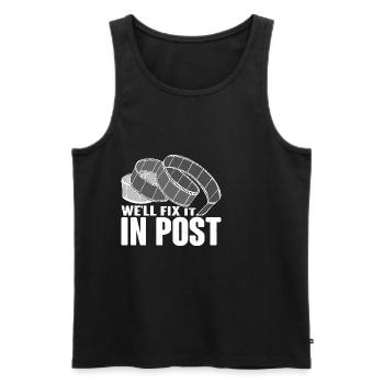 We'll Fix It In Post 22 - Männer Premium Bio Tank Top - Schwarz - Vorne - Michal (187cm)