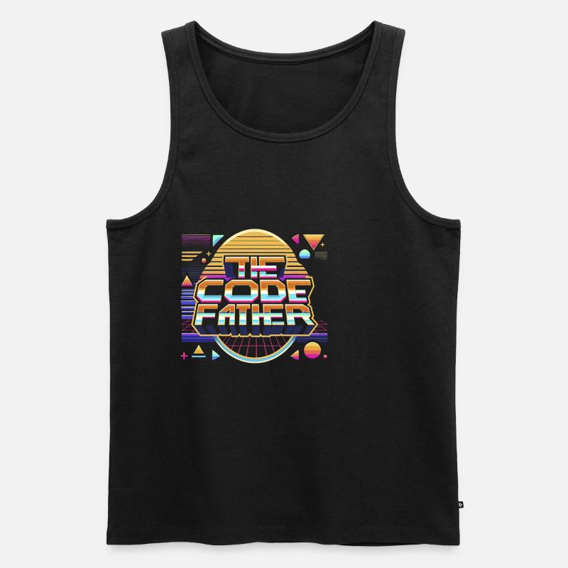 Le Père du Code 8 - Débardeur bio Premium Homme - noir