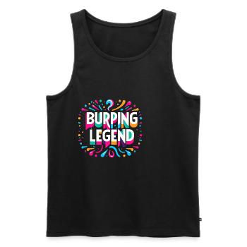 Burping Legend 12 - Men's Premium Organic Tank Top - black - Front - AI Model Male 178 light (178cm)