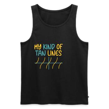 My Kind Of Tan Lines - Men's Premium Organic Tank Top - black - Front - AI Model Male 178 light (178cm)