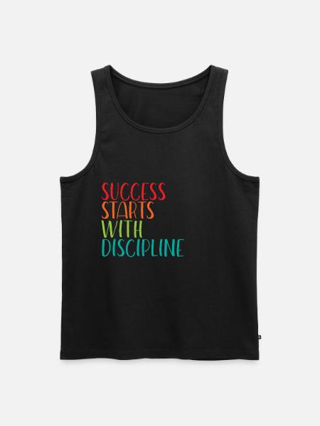 Success Starts With Discipline - Men's Premium Organic Tank Top - black
