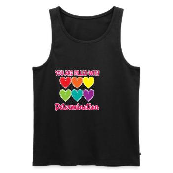 You Are Filled With Determination 4 - Men's Premium Organic Tank Top - black - Front - Michal (187cm)