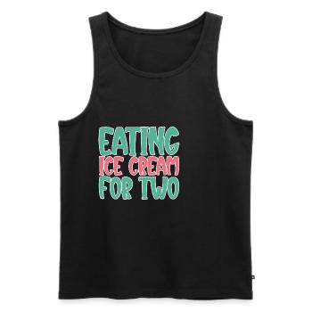 Eating Ice Cream For Two - Men's Premium Organic Tank Top - black - Front - Michal (187cm)