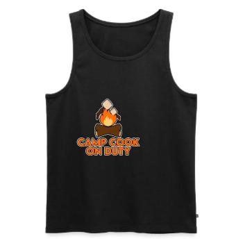 Camp Cook On Duty 2 - Men's Premium Organic Tank Top - black - Front - Michal (187cm)