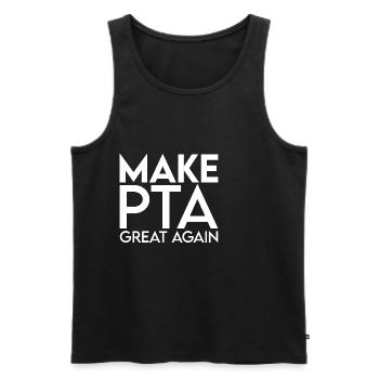 Make PTA Great Again - Männer Premium Bio Tank Top - Schwarz - Vorne - AI Model Male 178 light (178cm)