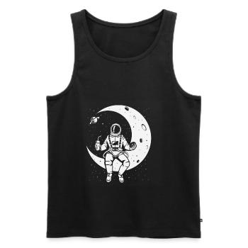 Take a break (W) - Men's Premium Organic Tank Top - black - Front - Michal (187cm)