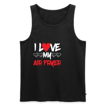 I Love My Air Fryer 5 - Männer Premium Bio Tank Top - Schwarz - Vorne - AI Model Male 178 light (178cm)