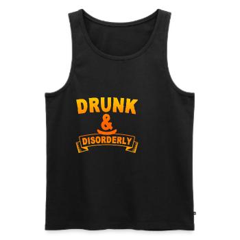 Drunk And Disorderly 4 - Männer Premium Bio Tank Top - Schwarz - Vorne - Michal (187cm)
