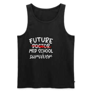 Future Med School Survivor 3 - Men's Premium Organic Tank Top - black - Front - AI Model Male 178 light (178cm)