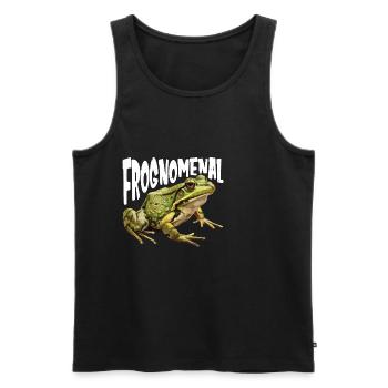 Frognoménal 2 - Débardeur bio Premium Homme - noir - Devant - Michal (187cm)