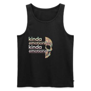 Kinda Emotionless Kinda Emotional 6 - Männer Premium Bio Tank Top - Schwarz - Vorne - Michal (187cm)