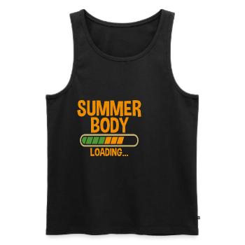 Summer Body Loading 2 - Men's Premium Organic Tank Top - black - Front - Michal (187cm)