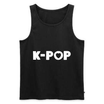 K-Pop Korean Pop Music Fan - Men's Premium Organic Tank Top - black - Front - AI Model Male 178 light (178cm)