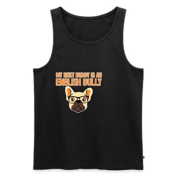 My Best Buddy Is An English Bully 2 - Men's Premium Organic Tank Top - black - Front - Michal (187cm)
