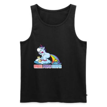 Official Pooper Scooper 36 - Männer Premium Bio Tank Top - Schwarz - Vorne - AI Model Male 178 light (178cm)