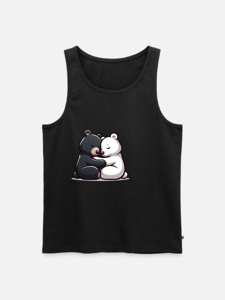 Two Bears In Love - Men's Premium Organic Tank Top - black