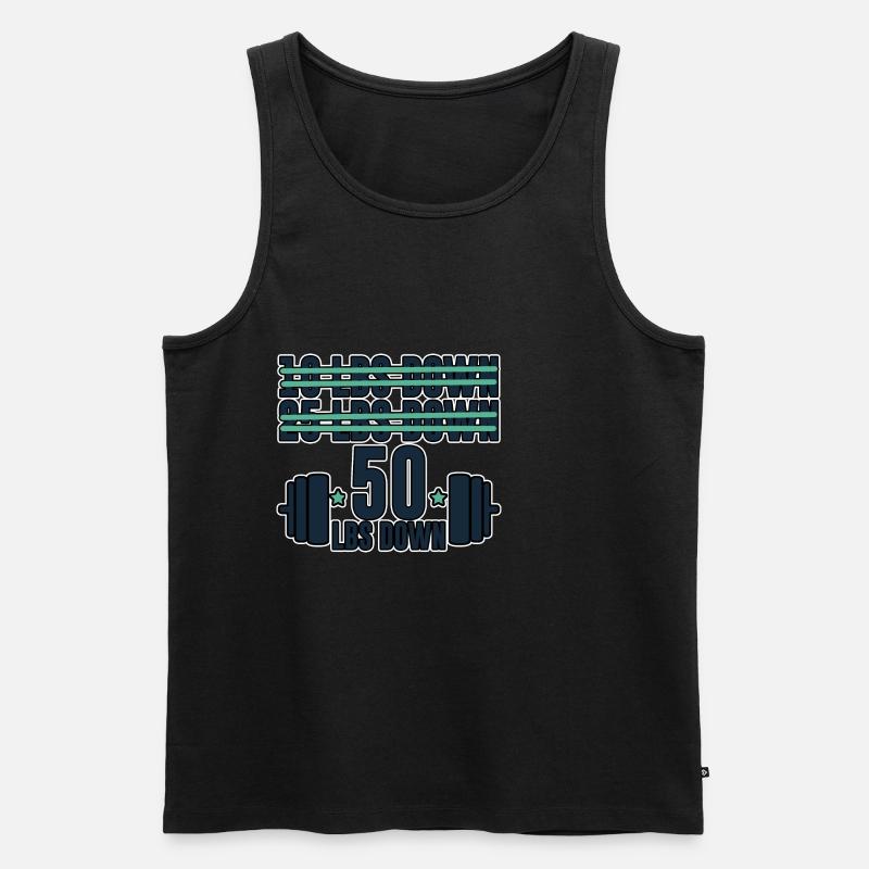 50 Lbs Down 4 - Männer Premium Bio Tank Top - Schwarz