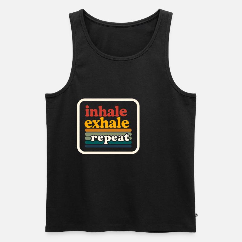 Inhale Exhale Repeat 9 - Men's Premium Organic Tank Top - black