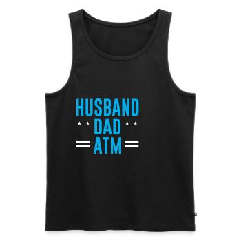 Husband Dad ATM 2 - Männer Premium Bio Tank Top - Schwarz - Vorne - Michal (187cm)