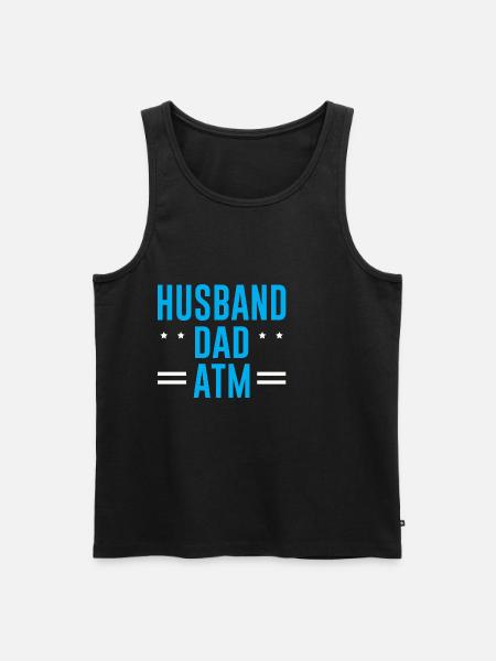 Husband Dad ATM 2 - Männer Premium Bio Tank Top - Schwarz