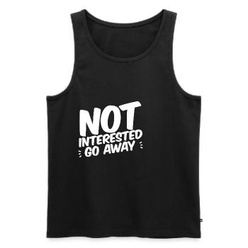 Not Interested Go Away 4 - Men's Premium Organic Tank Top - black - Front - AI Model Male 178 light (178cm)