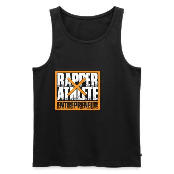Rapper Athlete Entrepreneur 42 - Men's Premium Organic Tank Top - black - Front - AI Model Male 178 light (178cm)