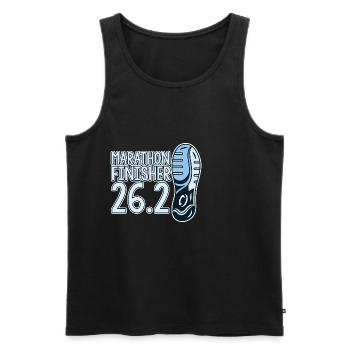 Finisher du marathon 26.2 4 - Débardeur bio Premium Homme - noir - Devant - AI Model Male 178 light (178cm)