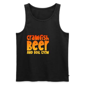 Écrevisses, bière et Crew - Débardeur bio Premium Homme - noir - Devant - Michal (187cm)
