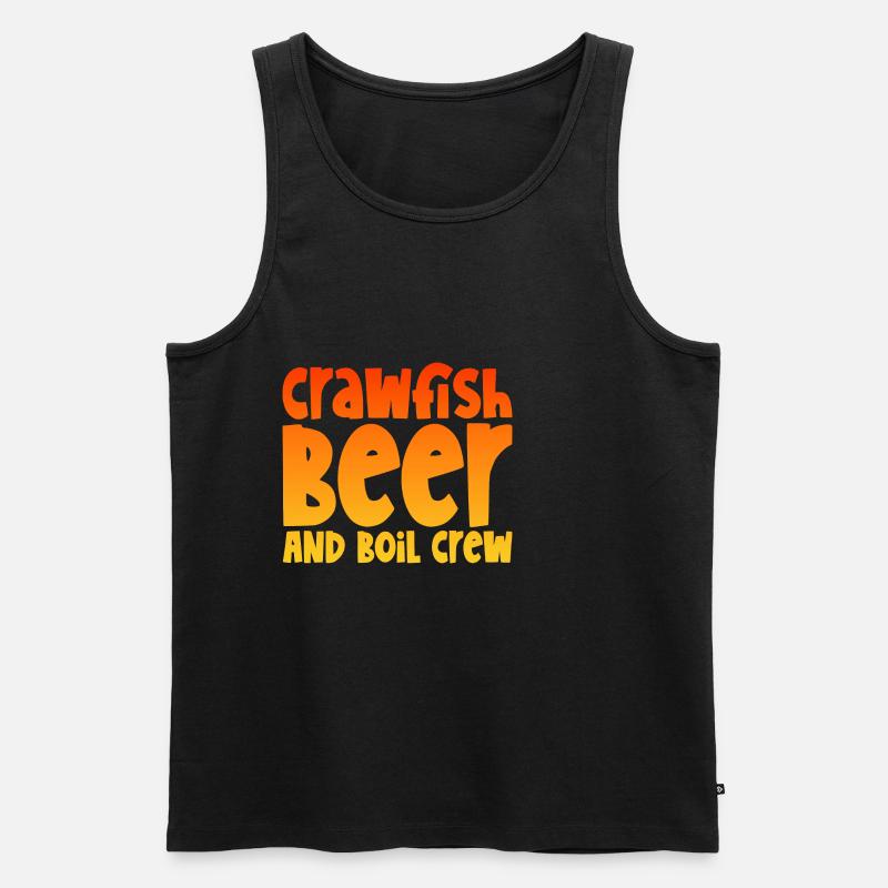 Crawfish Beer And Boil Crew - Männer Premium Bio Tank Top - Schwarz