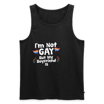 I'm Not Gay But My Boyfriend Is 4 - Männer Premium Bio Tank Top - Schwarz - Vorne - AI Model Male 178 light (178cm)