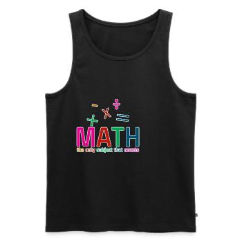 Math, The Only Subject That Counts 2 - Men's Premium Organic Tank Top - black - Front - AI Model Male 178 light (178cm)
