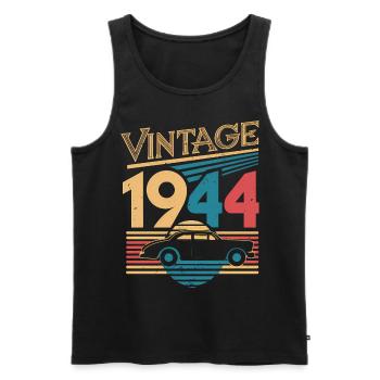 60 Jahre alte Geschenke Vintage Jahrgang 1944 Retro - Männer Premium Bio Tank Top - Schwarz - Vorne - Michal (187cm)