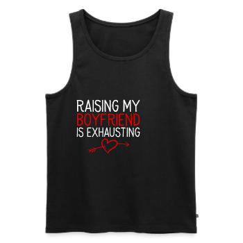 Raising My Boyfriend Is Exhausting 2 - Männer Premium Bio Tank Top - Schwarz - Vorne - Michal (187cm)
