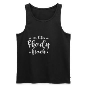 No One Likes A Shady Beach 3 - Männer Premium Bio Tank Top - Schwarz - Vorne - AI Model Male 178 light (178cm)
